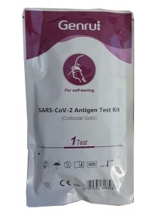 TEST ANTIGENICO RAPIDO COVID-19 GENRUI AUTODIAGNOSTICO DETERMINAZIONE QUALITATIVA ANTIGENI SARS-COV-2 IN TAMPONI NASALIMEDIANTE IMMUNOCROMATOGRAFIA